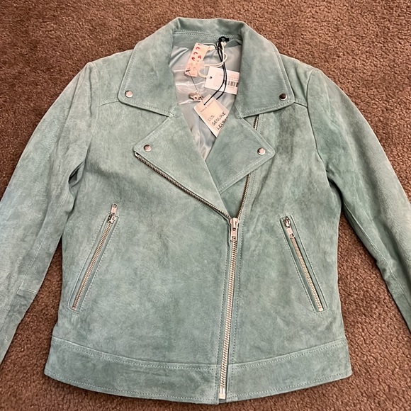 Current Air genuine suede leather motorcycle jacket - Picture 4 of 6